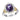 14K Gold and Sterling Silver, Amethyst and Diamond Ring