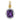 14K Gold and Sterling Silver, Amethyst and Diamond Pendant
