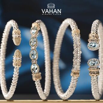 The prettiest pastels  Welcome spring with radiant sky blue topaz and diamonds, as shown here in ou