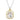 14K Gold and Sterling Silver, Mother of Pearl and Diamond Pendant Necklace