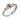 Diamond and Blue Sapphire Baguette Ring | 12971DBSA