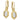 Diamond Drop Earrings in 14K Gold