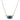 14K Gold and Sterling Silver, London Blue Topaz and Diamond Necklace