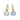 Diamond and Blue Topaz Drop Earrings in 14K Gold and Sterling Silver