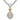 14K Gold and Sterling Silver, Diamond Pendant