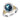 The Duchess Diamond and London Blue Topaz Ring in 14K Gold and Sterling Silver