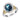 Duchess Diamond and London Blue Topaz Ring | 12955DLBT