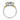 14K Gold and Sterling Silver, London Blue Topaz and Diamond Ring