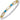 14K Gold and Sterling Silver, Mother of Pearl, Blue Topaz and Diamond Stackable Bracelet