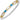 Mother of Pearl, Blue Topaz and Diamond Stackable Bracelet in 14K Gold and Sterling Silver