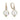 14K Gold, Diamond and Pearl Drop Earrings