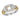 14K Gold and Sterling Silver Paperclip Diamond Ring