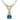 14K Gold and Sterling Silver, London Blue Topaz, Sky Blue Topaz and Diamond Pendant