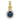 14K Gold and Sterling Silver, London Blue Topaz and Diamond Pendant