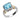 14K Gold and Sterling Silver, Sky Blue Topaz and Diamond Ring