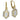 Geometric Diamond Drops in 14K Gold | 43131GD