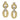 Diamond Dangling Earrings in 14K Gold