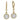Diamond Drop Earrings in 14K Gold and Sterling Silver