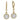 Diamond Drop Earrings in 14K Gold and Sterling Silver