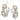 Diamond Hoop Earrings in 14K Gold and Sterling Silver