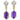 Diamond and Amethyst Drop Earrings in 14K Gold