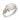 14K Gold and Sterling Silver, Mother of Pearl and Diamond Ring
