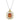 14K Gold and Sterling Silver, Citrine and Diamond Necklace