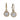 Diamond Drop Earrings in 14K Gold and Sterling Silver