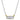 14K Gold and Sterling Silver, Mother of Pearl Bar and Diamond Necklace