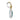 14K Gold and Sterling Silver, Sky Blue Topaz and Diamond Pendant