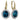 Diamond and London Blue Topaz Duchess Drop Earrings in 14K Gold