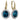 Diamond and London Blue Topaz Duchess Drop Earrings in 14K Gold