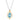 14K Gold and Sterling Silver, Blue Topaz and Diamond Pendant Necklace