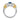 Diamond and London Blue Topaz Halo Ring | 12992DLBT