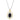 14K Gold and Sterling Silver, Black Onyx and Diamond Pendant Necklace | 70955DBO/18