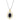 14K Gold and Sterling Silver, Black Onyx and Diamond Pendant Necklace