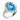 14K Gold and Sterling Silver, Blue Topaz and Diamond Ring | 12932DBT