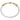 14K Gold and Sterling Silver, Diamond Horsebit Stackable Bracelet