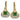 14K Gold and Sterling Silver, Chrome Diopside and Diamond Drop Earrings | 43129DCD