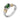 Diamond & Chrome Diopside Ring in 14K Gold & Sterling Silver