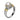 14K Gold and Sterling Silver Pearl and Diamond Ring