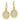 Diamond Drop Earrings in 14K Gold and Sterling Silver
