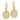 Pavé Diamond Drops in 14K Gold | 43177D