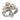14K Gold and Sterling Silver, Cross Diamond Ring | 12832D