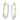 14K Gold and Sterling Silver, Equine-Inspired Diamond Hoop Earrings | 43173D
