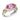 14K Gold and Sterling Silver, Pink Topaz and Diamond Ring
