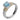 14K Gold and Sterling Silver, Sky Blue Topaz and Diamond Ring