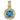 14K Gold and Sterling Silver, London Blue Topaz and Diamond Statement Pendant | 70928DLBT