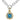 14K Gold and Sterling Silver, London Blue Topaz and Diamond Statement Pendant | 70928DLBT
