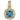 14K Gold and Sterling Silver, London Blue Topaz and Diamond Statement Pendant